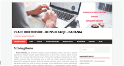 Desktop Screenshot of doktoraty.com.pl
