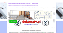 Desktop Screenshot of doktoraty.pl